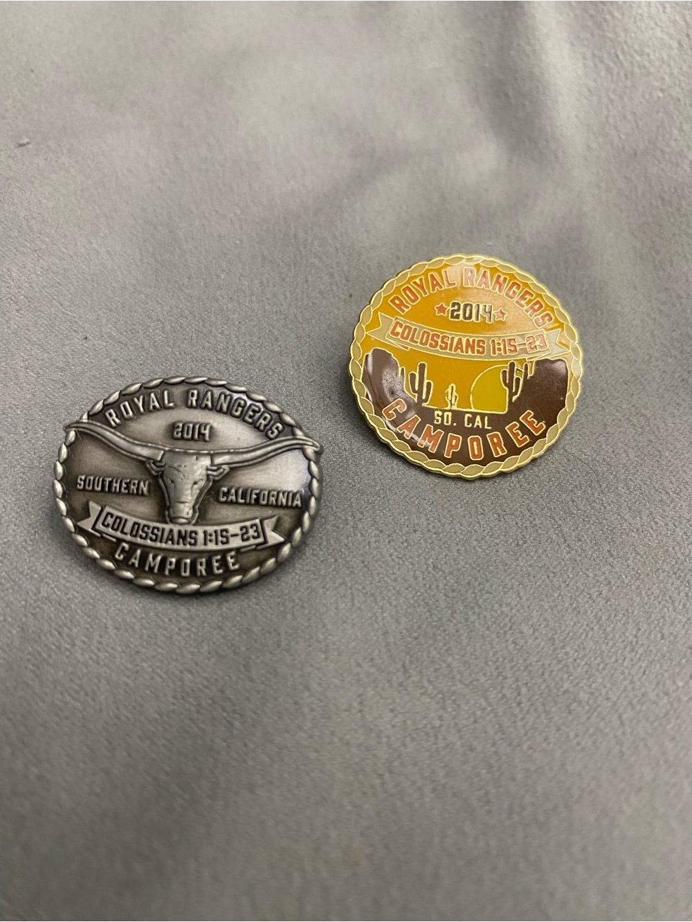 Royal Rangers 2014 Southern California Camporee Lapel Pins Lot of 2 Colossians